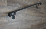 Hand Forged Molded Wrought Iron Handrail with Scrolled End Handrails & Railing Systems Handrail