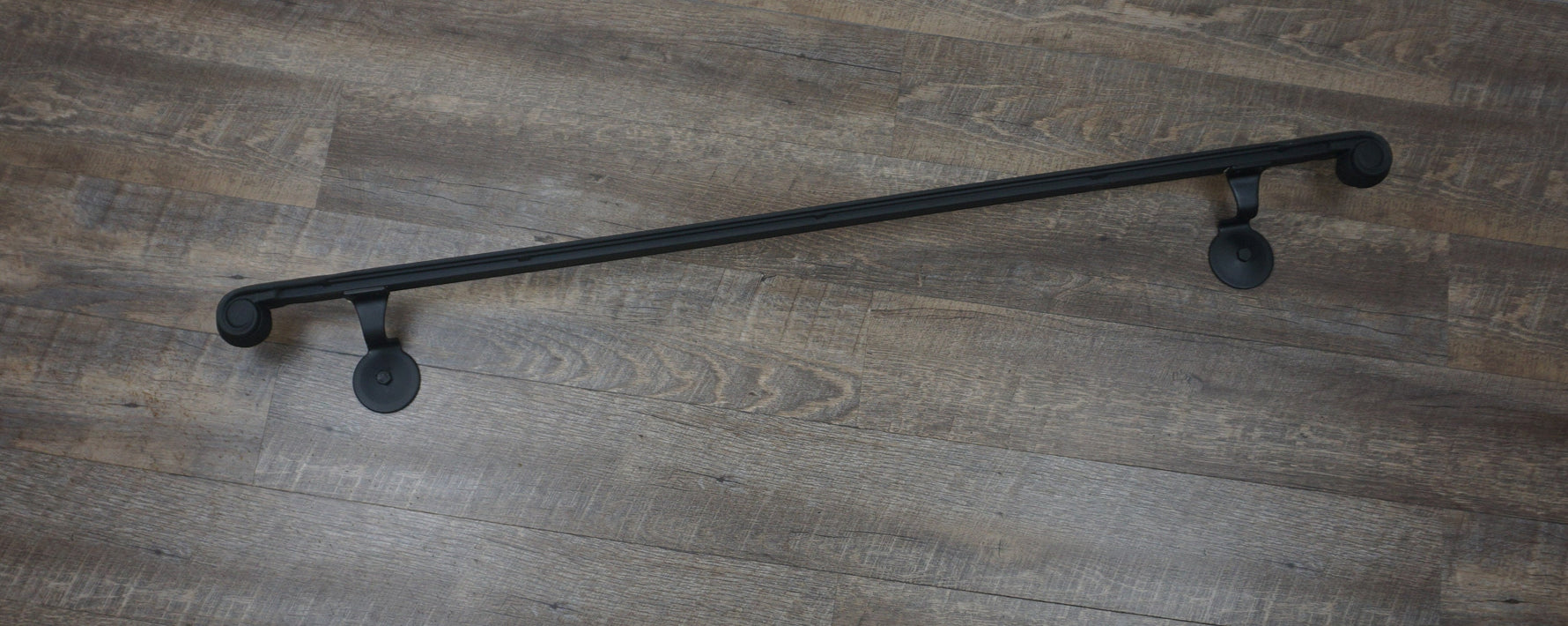 Hand Forged Molded Wrought Iron Handrail with Scrolled End Handrails & Railing Systems Handrail