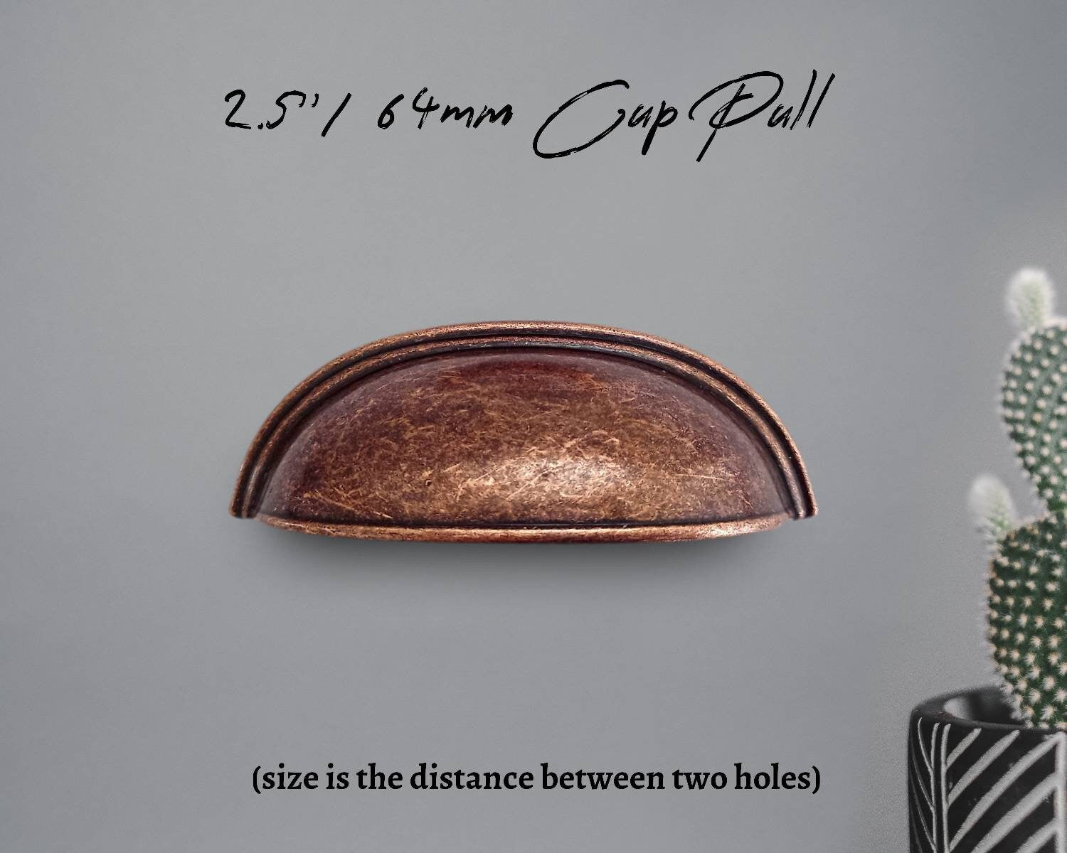 Antique Zamak Copper Drawer Pulls Door Hardware