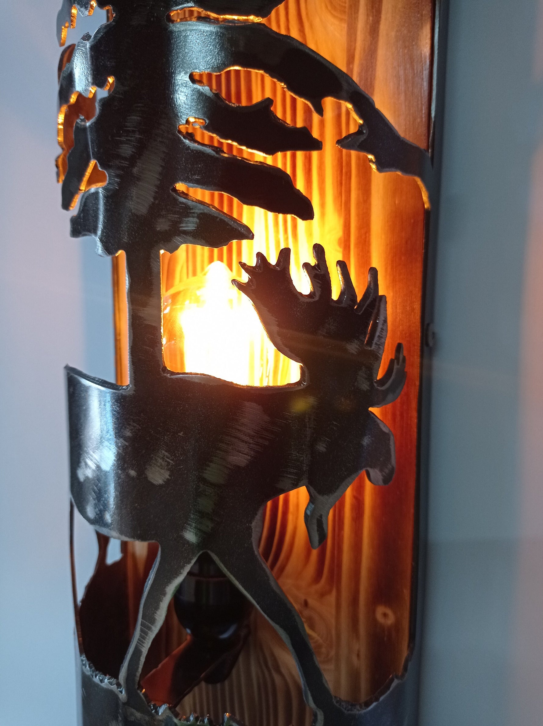 Rustic Moose wall light Wall Light Fixtures Lighting