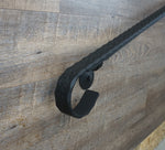 Engraved Hammered Edge Wrought Iron Handrail Handrails Handrail