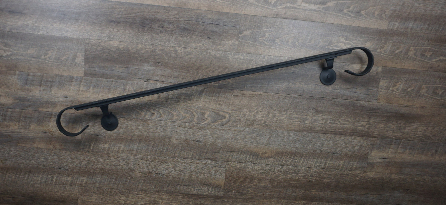 Engraved Hammered Edge Wrought Iron Handrail Handrails Handrail