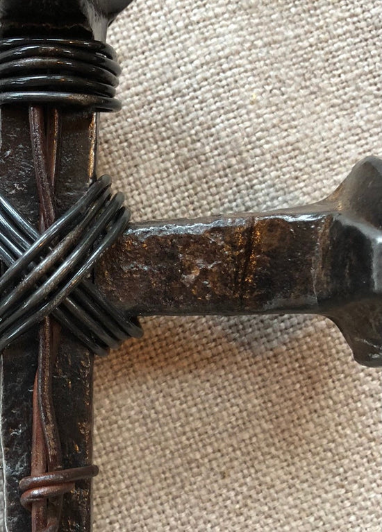 Rustic Spike Cross, Railroad Spike Cross, Industrial Spike Cross, Recl – Old  West Iron