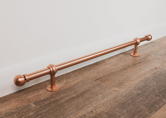 Industrial foot rail copper home bar foot rail Kitchen island foot res –  Old West Iron