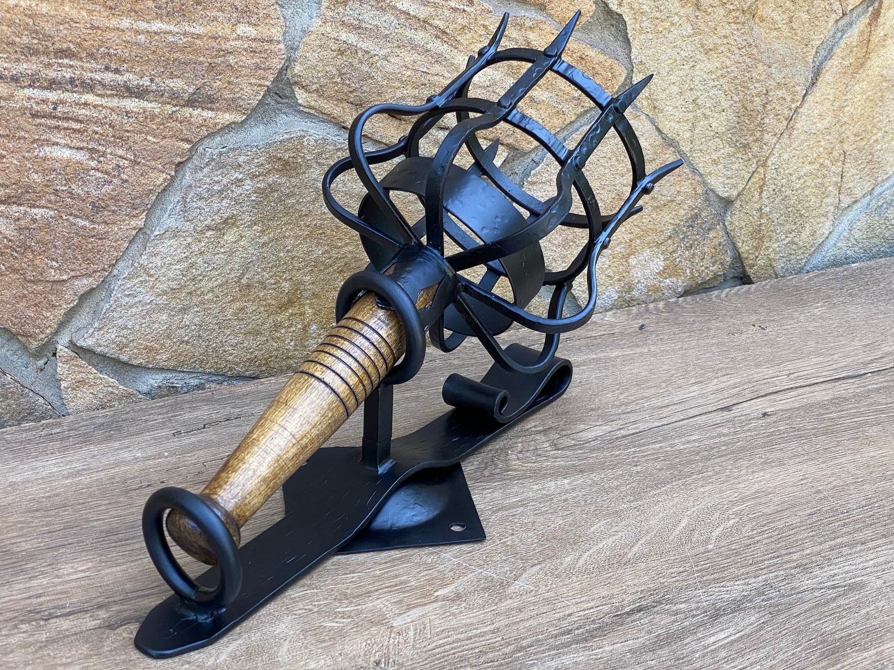 Medieval torch for Candle or Solar Light Tiki Torches & Oil Lamps Gift