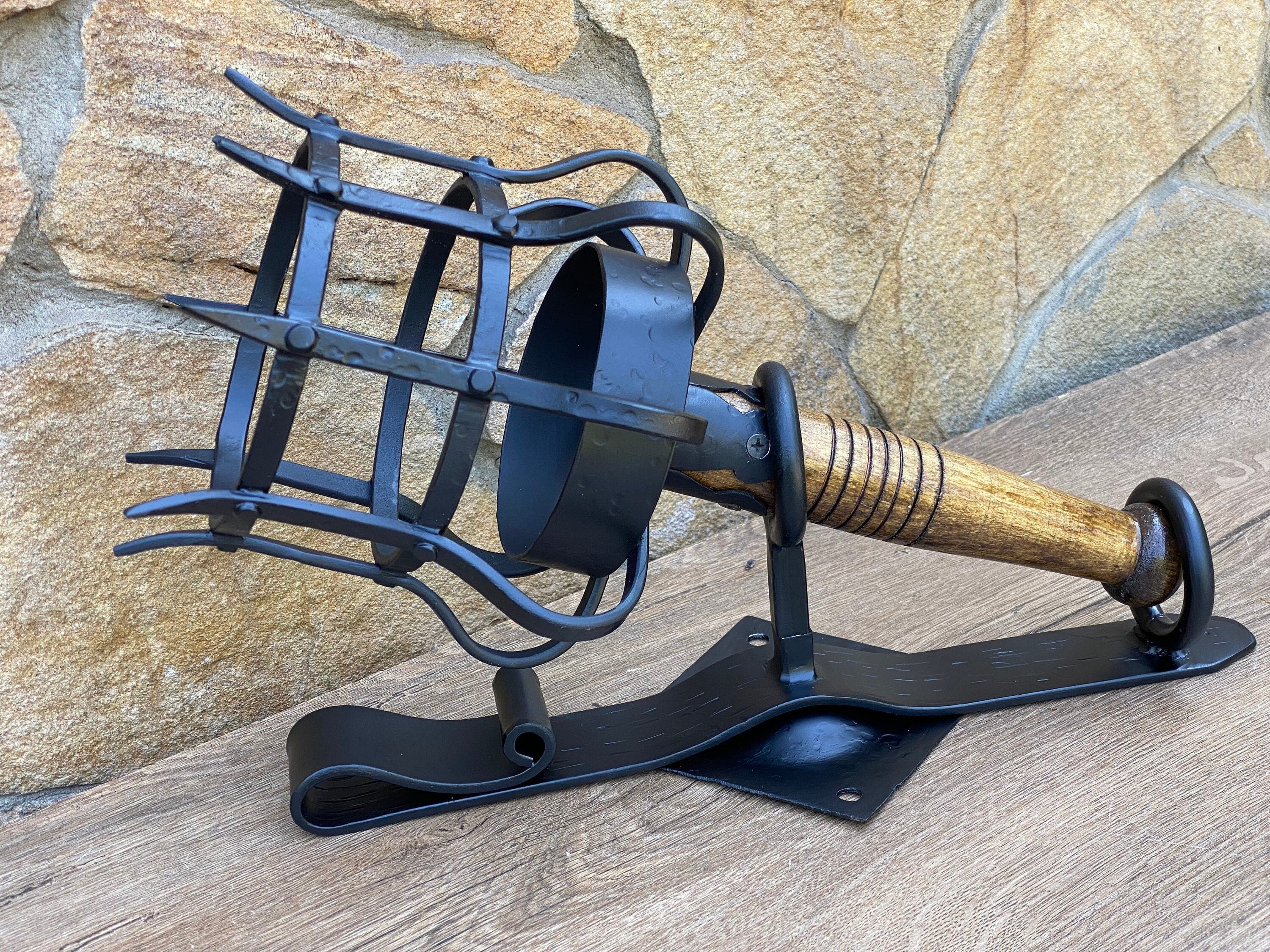Medieval torch for Candle or Solar Light Tiki Torches & Oil Lamps Gift