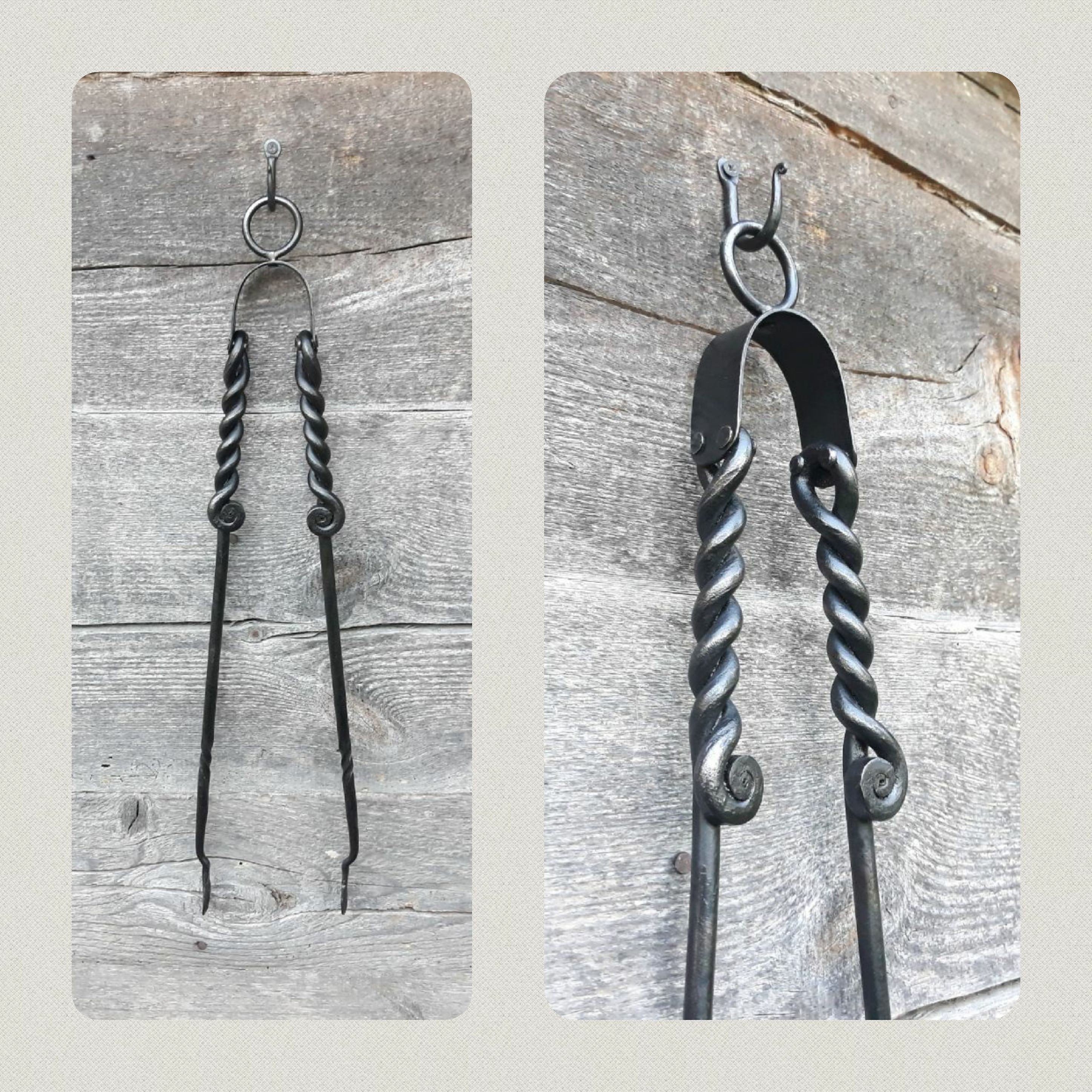 Hand Forged Charcoal Tongs Tongs Miscellaneous