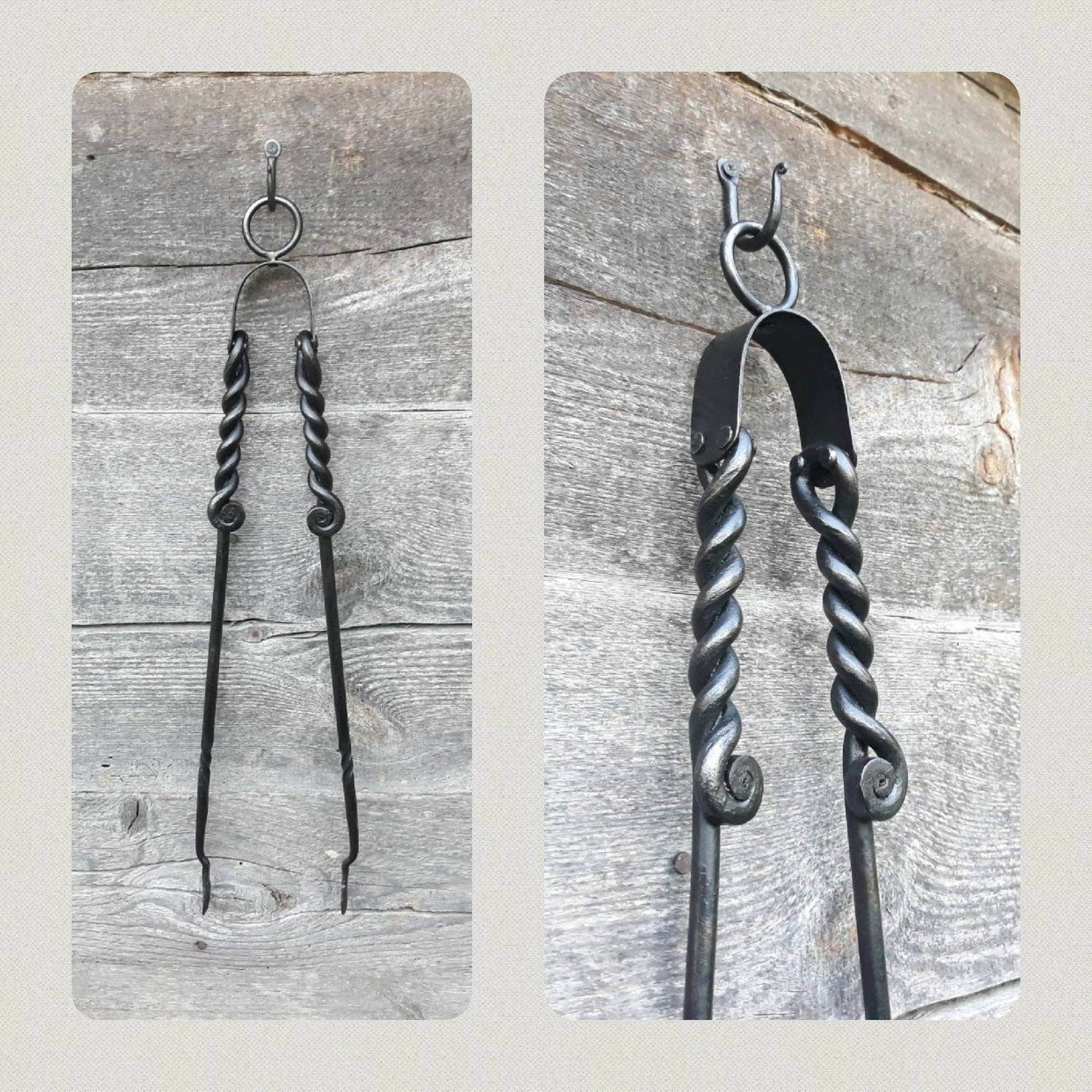 Hand Forged Charcoal Tongs Tongs Miscellaneous