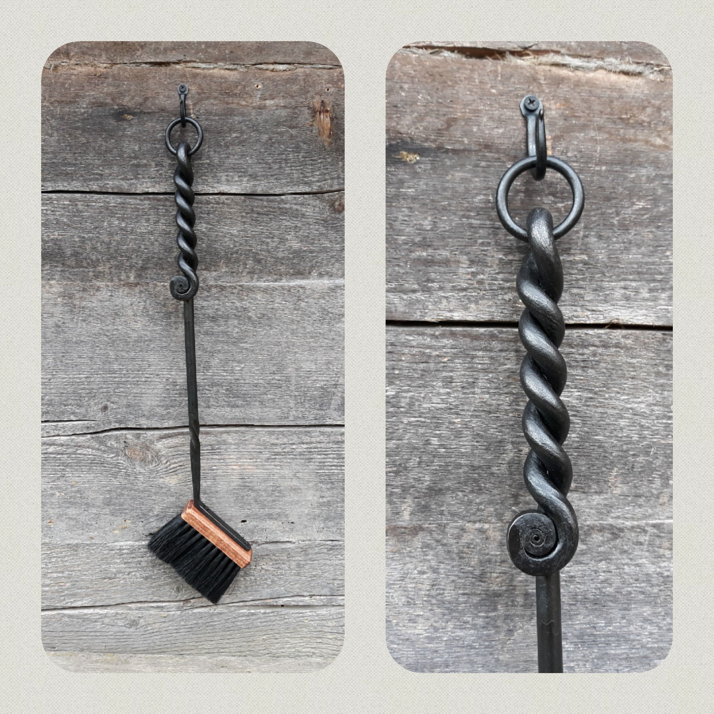 Hand Forged Fireplace Brush 560mm Fireplace Tools Home Accessary