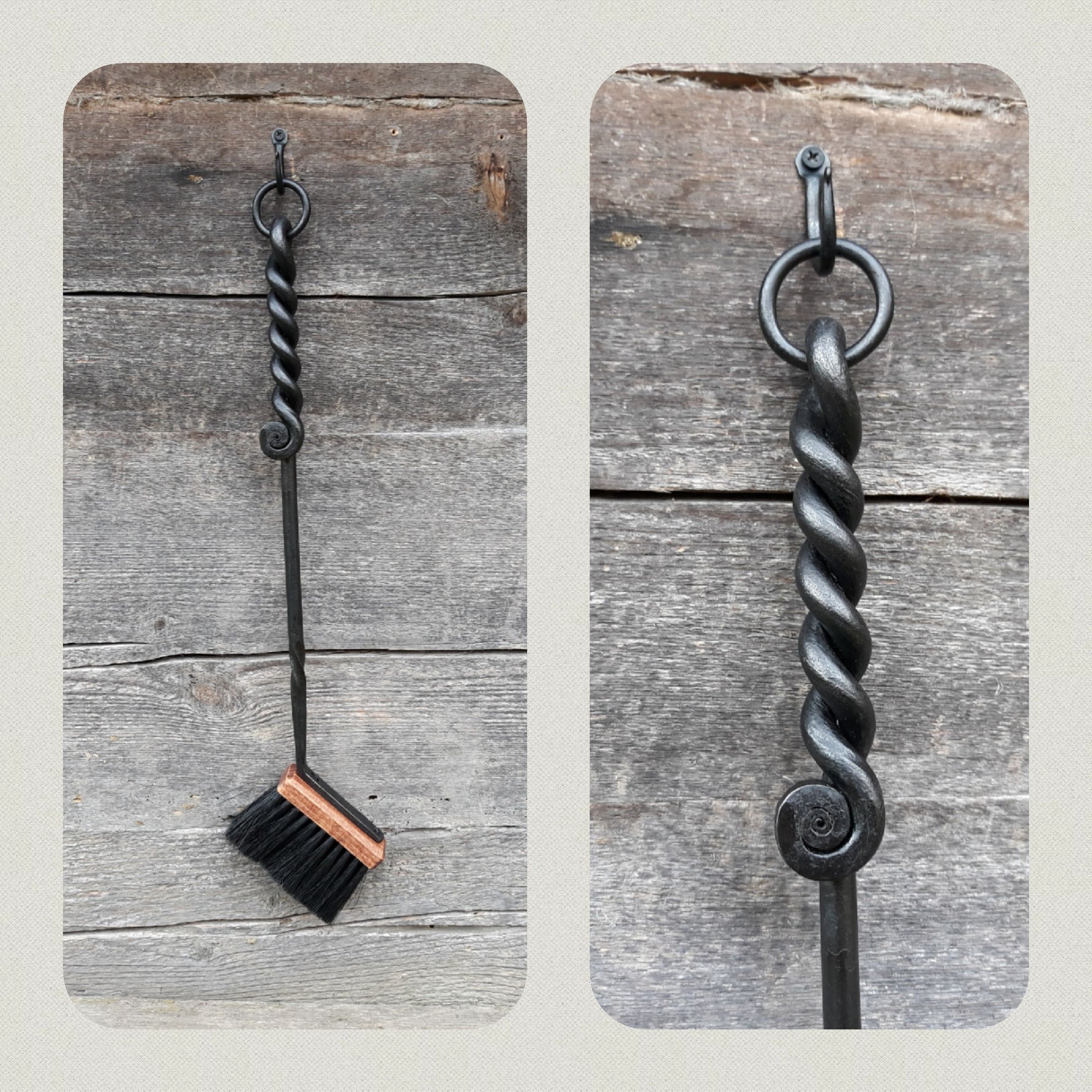 Hand Forged Fireplace Brush 560mm Fireplace Tools Home Accessary