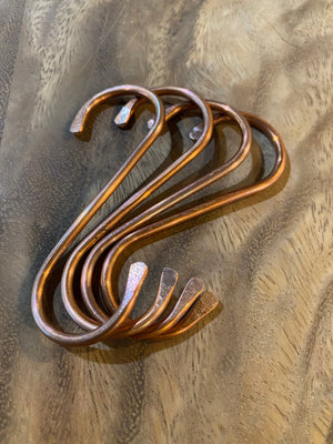Copper S hooks (4 pack) - Old West Iron