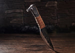Hand Forged Boar's Head Viking Knife Hunting & Survival Knives knife