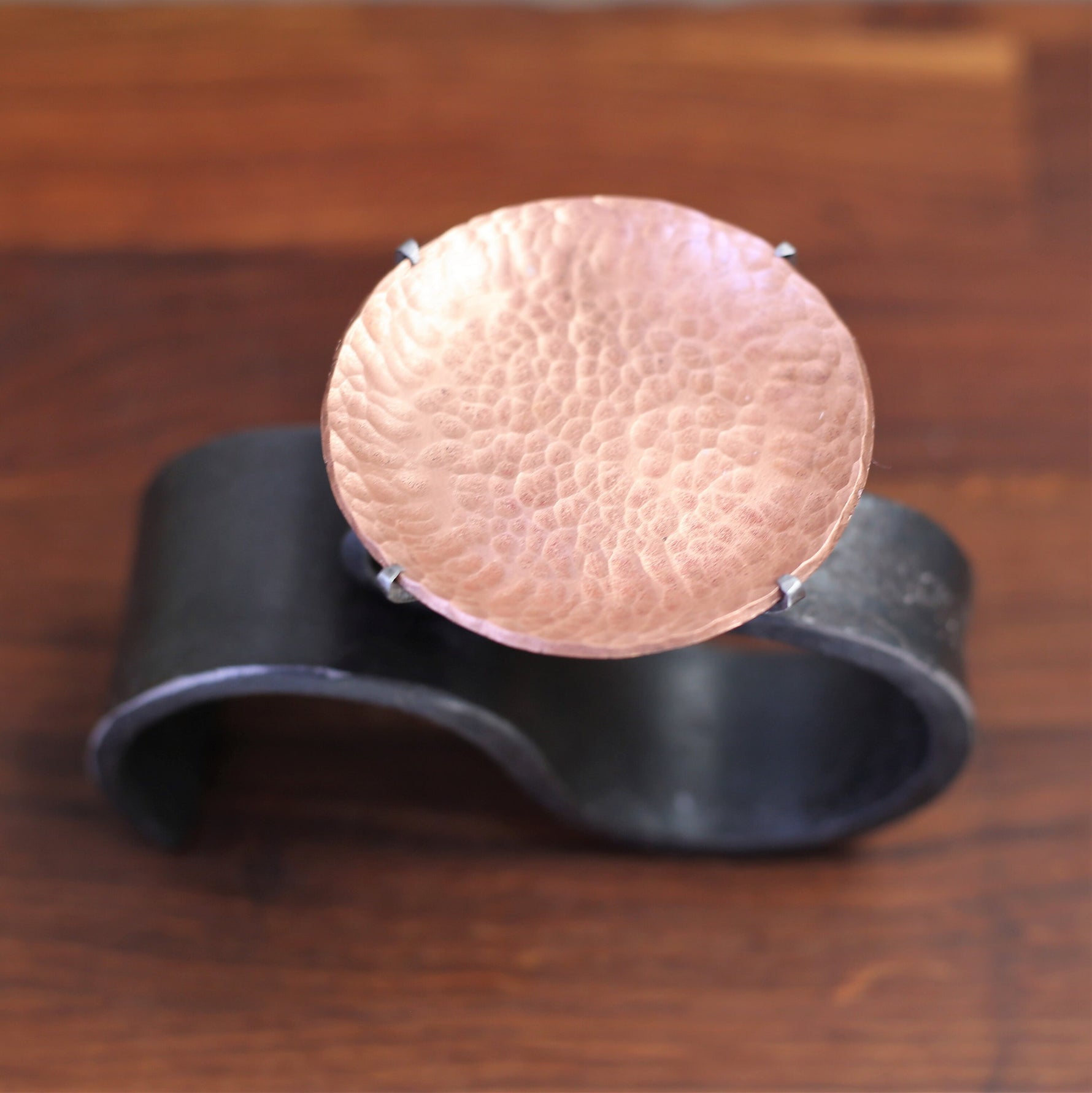 Candle Holder Iron and Copper - Hand Forged 6th 7th Anniversary Gift -Copper Sconce For Tea light - Holder for Votive Candle - Decorative