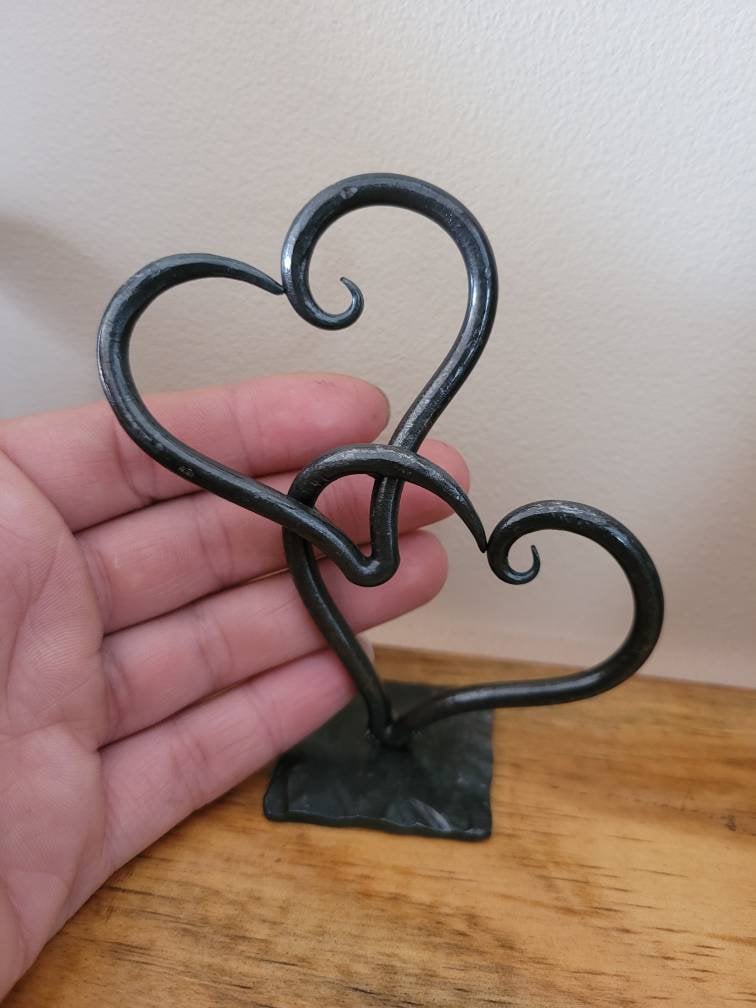 6 Year Anniversary Hand Forged Heart Sculpture Decor Sign