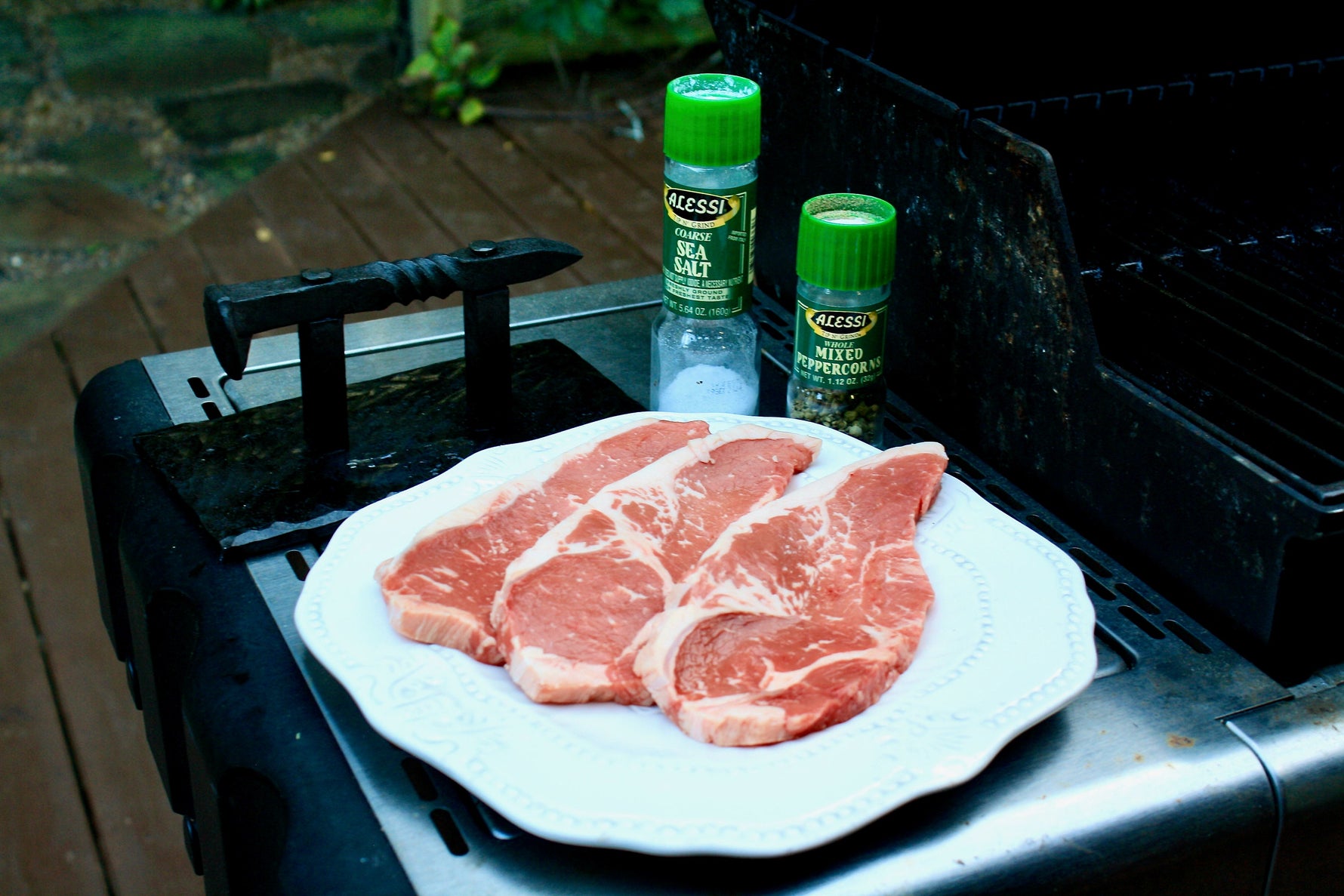 Railroad spike steak press Outdoor Grill Accessories Kitchen