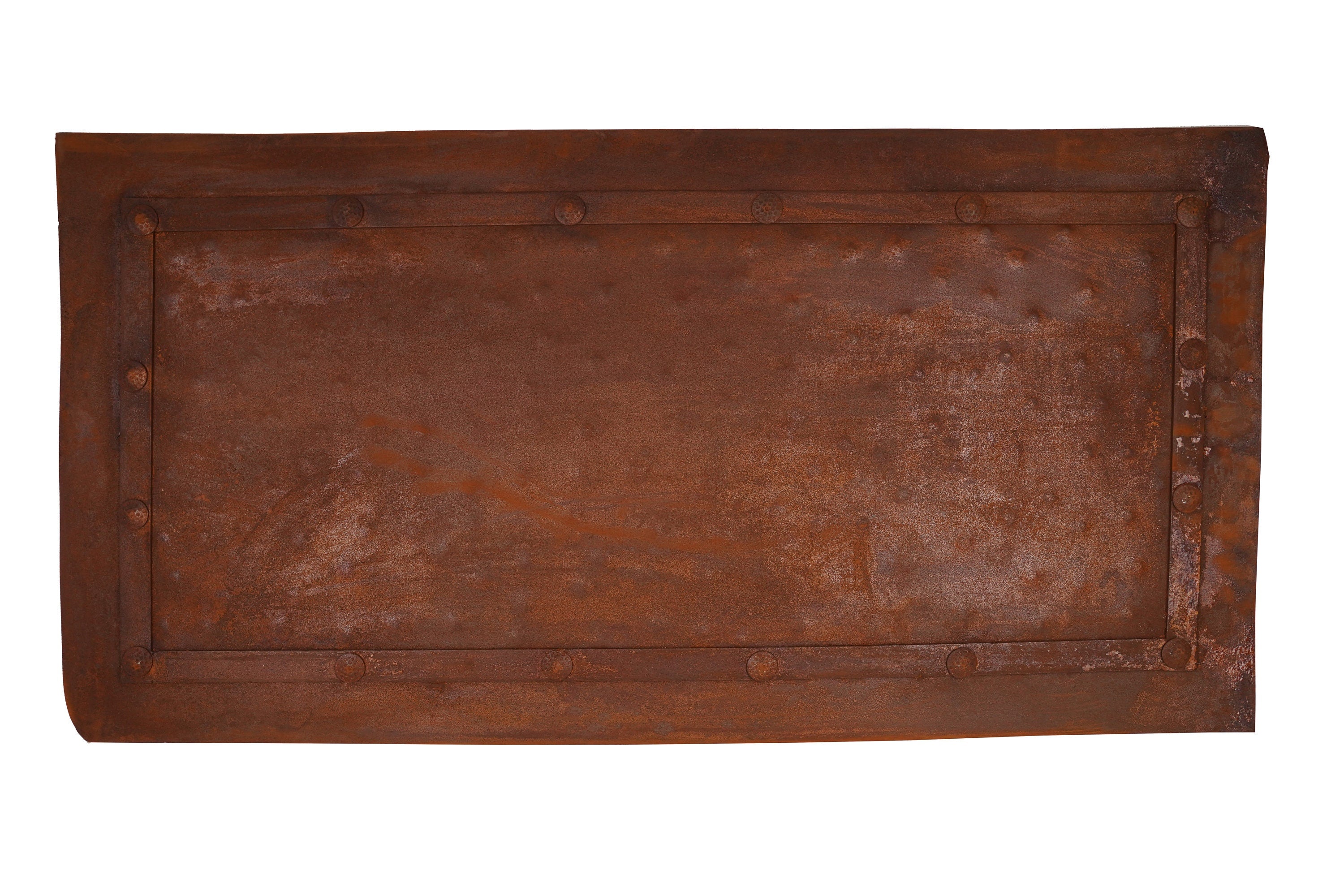 Rustic Iron Hammered Metal Panel 24x48 inches Iron Panel