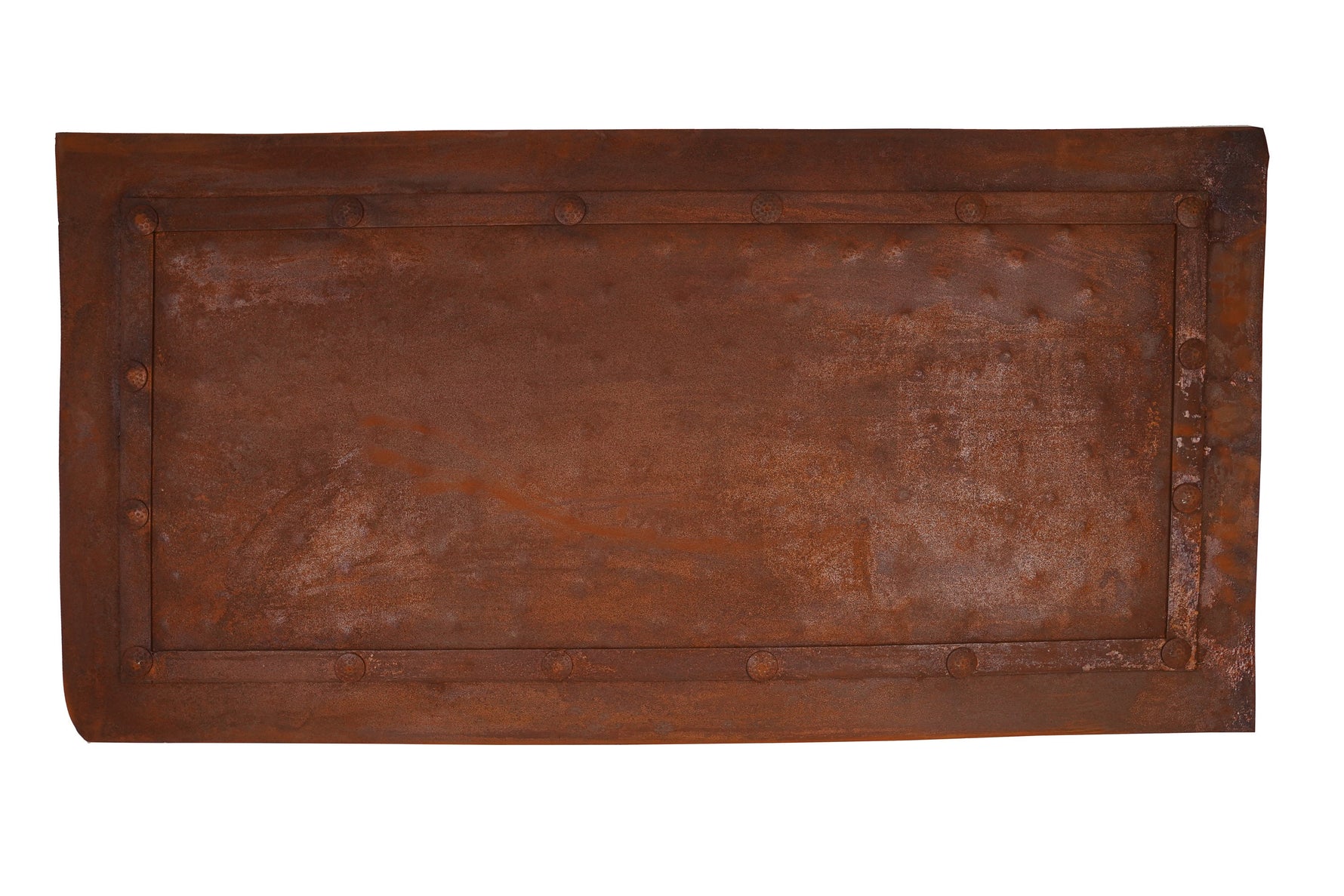 Rustic Iron Hammered Metal Panel 24x48 inches Iron Panel