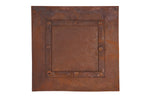 Rustic Iron Hammered Metal Panel 12x12 inches Iron Panel