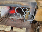 Welded Iron Hearts Sculptures & Statues Girft