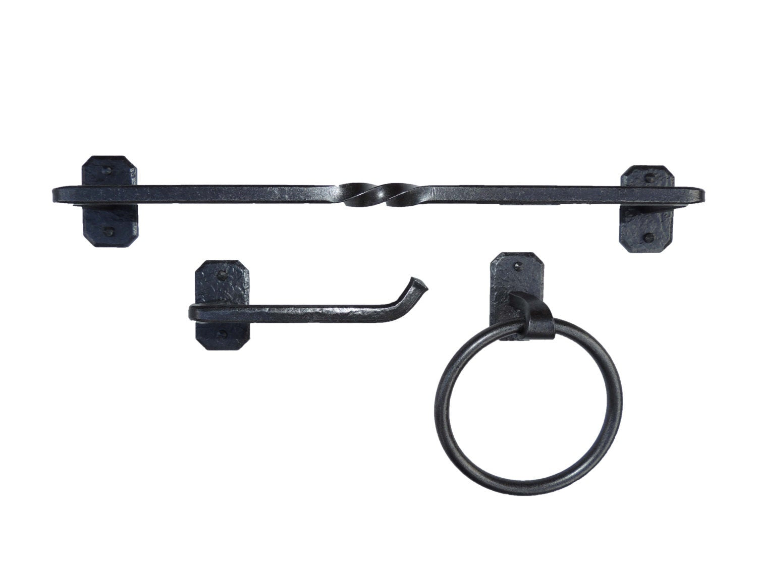 Iron Bathroom Accessories Traditional Set of 3 Hardware Bathtub Accessories Bathroom Set