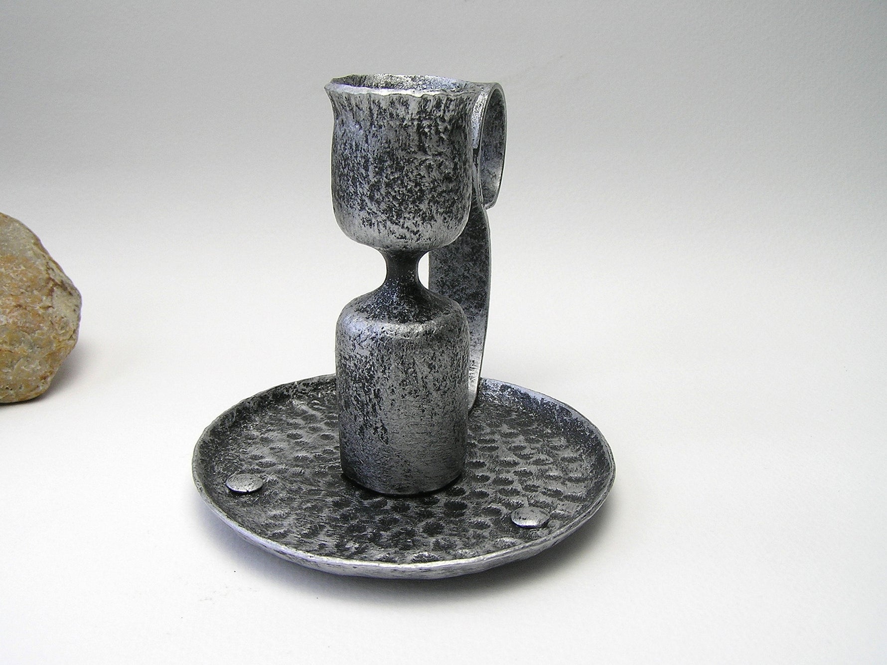 Silver Forged Pillar Candle Holder Candle Holders Candles