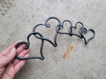 Welded Iron Hearts Sculptures & Statues Girft