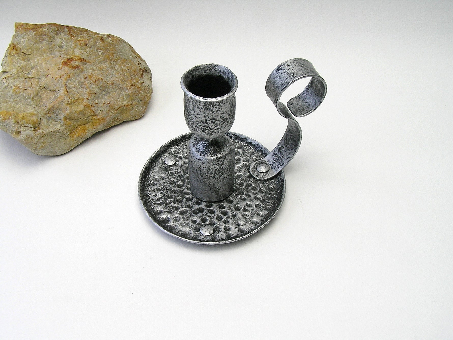 Silver Forged Pillar Candle Holder Candle Holders Candles