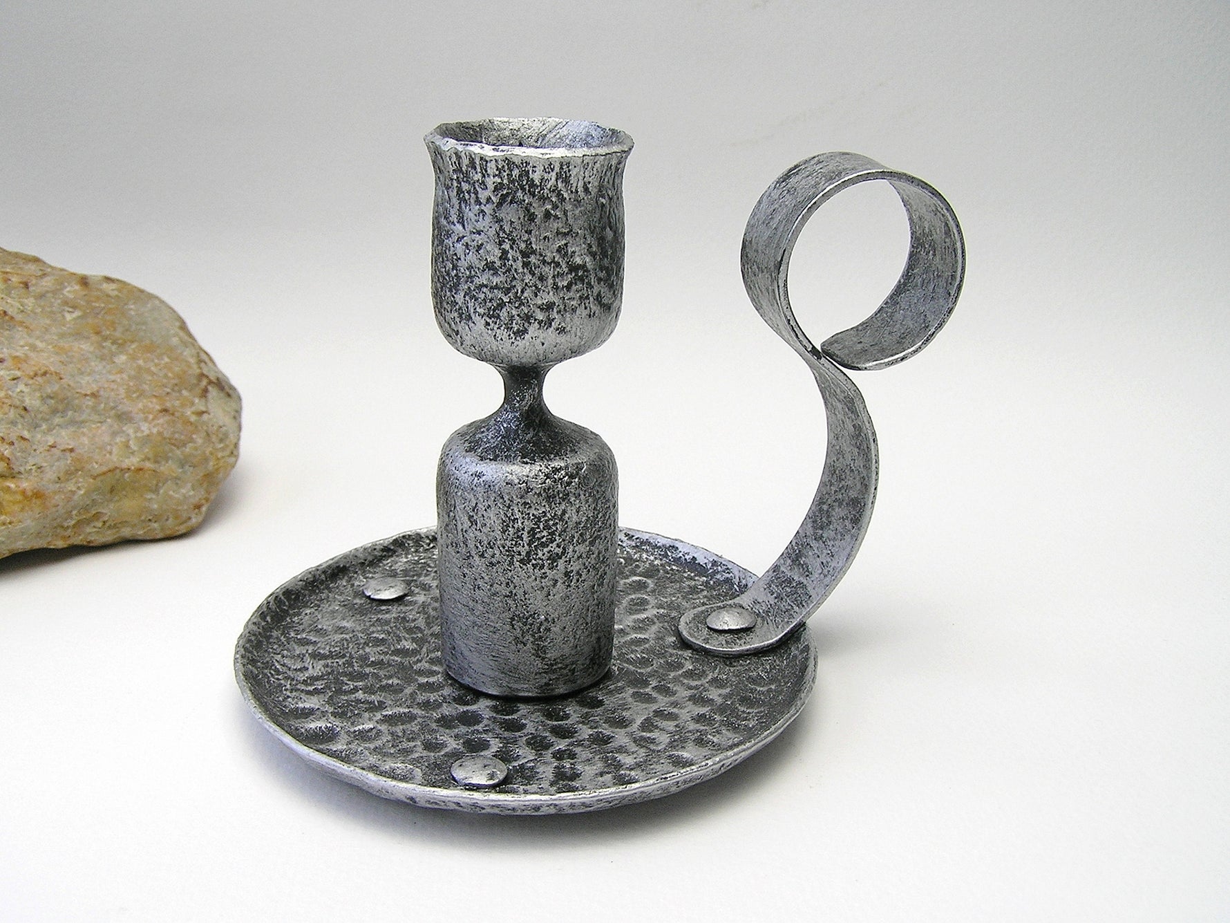 Silver Forged Pillar Candle Holder Candle Holders Candles