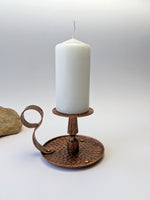 Copper Candle Holder With Bowl Candles