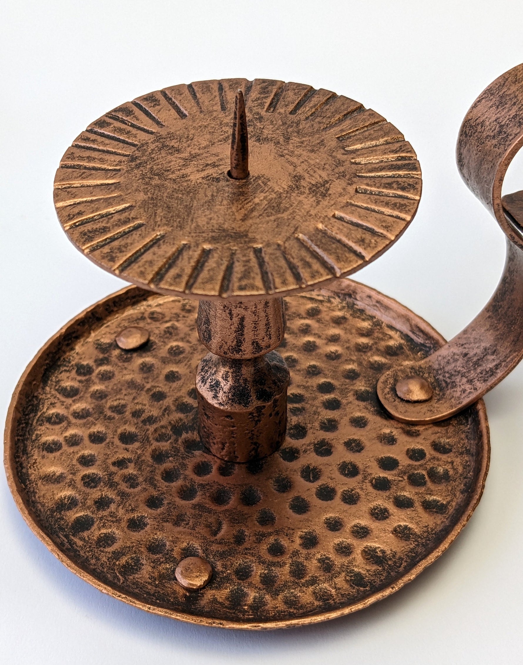 Copper Candle Holder With Bowl Candles