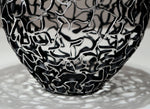 Handcrafted Metal Vase - Black & Silver Elegance