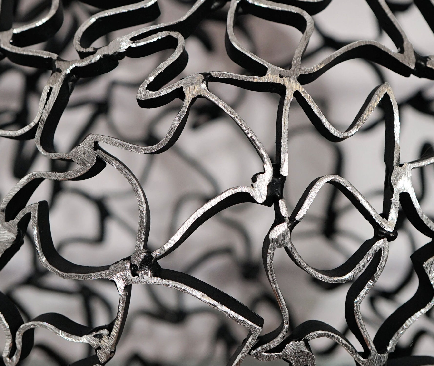 Handcrafted Metal Vase - Black & Silver Elegance