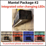 Rustic Fireplace Mantel with Metal Brackets