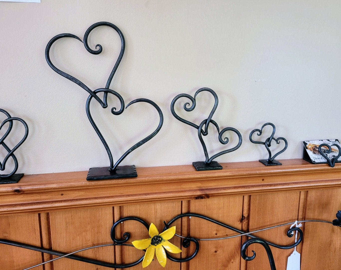 6 Year Anniversary Hand Forged Heart Sculpture Decor Sign