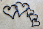 Welded Iron Hearts Sculptures & Statues Girft