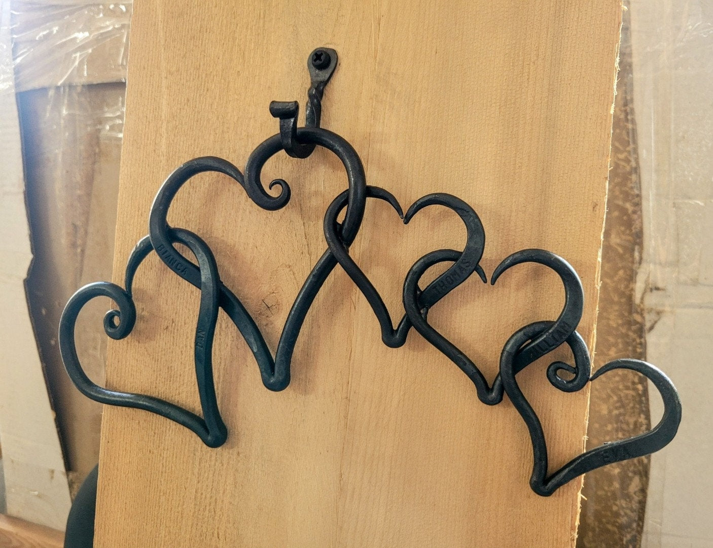 Welded Iron Hearts Sculptures & Statues Girft