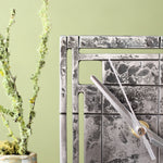 11th Anniversary Steel Clock, Traditional Wedding Gift, Handmade Desk Clock with Dials, Analogue Mechanism Timepiece Couples Gift Hooks