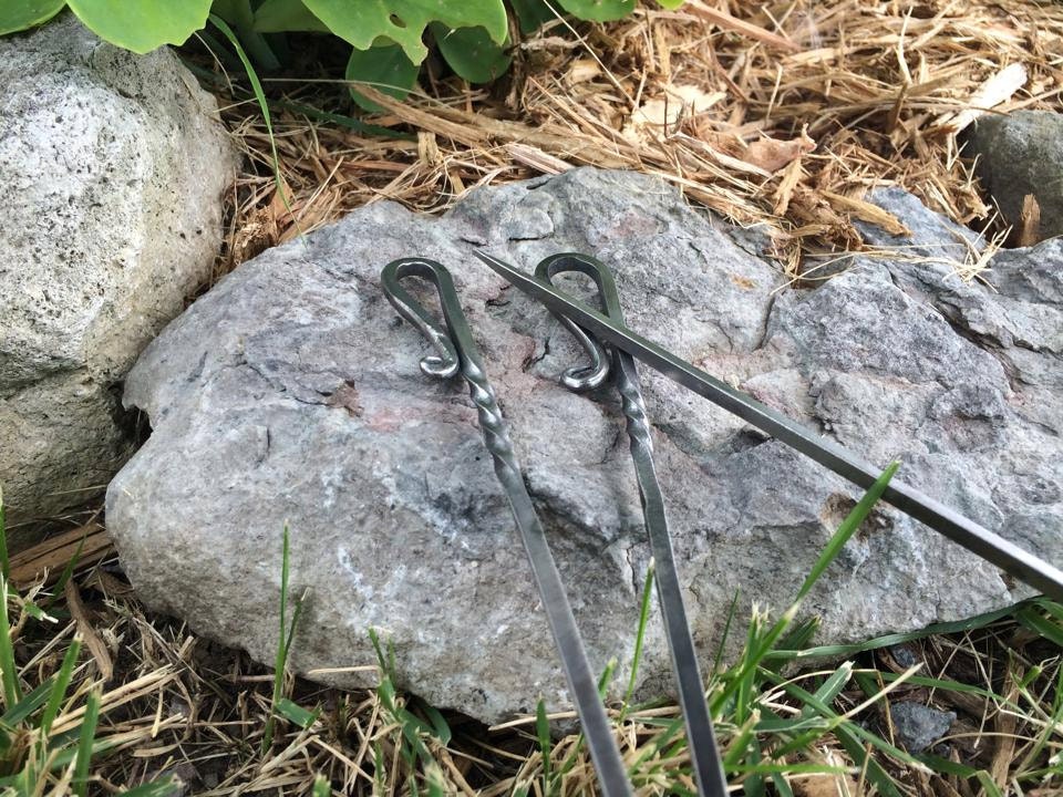 Metal Shish Kabob Skewer Set Home Accessary