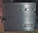 rustic farmhouse square pizza oven door with latch