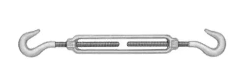 1" dia. Hook to Hook Turnbuckle Assembly - Old West Iron