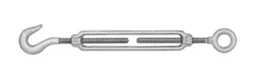 1/2" Diameter Hook to Eye Turnbuckles - Old West Iron