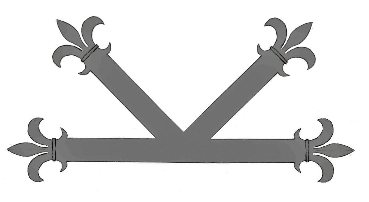 Egyptian Fleur De Lis Iron "K" Plate