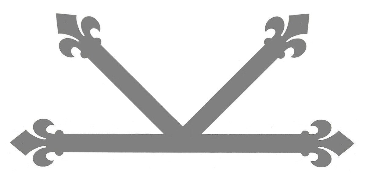 Dunmow Crest Fleur De Lis Placa de hierro "K"