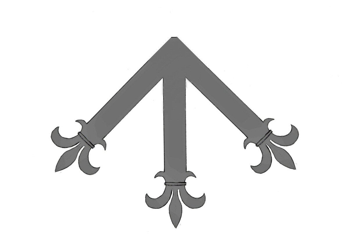 Placa central egipcia Fluer De Lis Iron Ridge