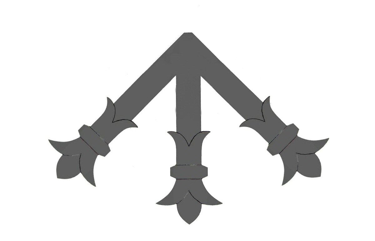 Babylonian Fleur De Lis Iron Ridge Center Plate