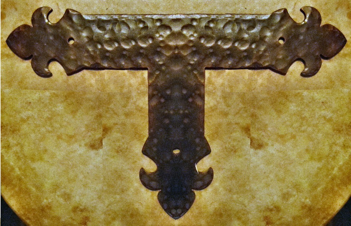 British Fleur De Lis Iron T Face Plate