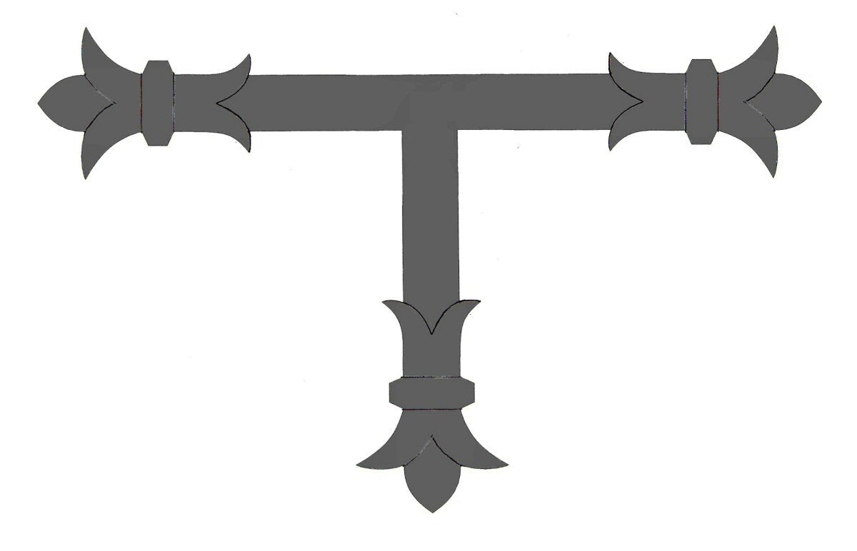 Assiette babylonienne fleur de lys en fer T