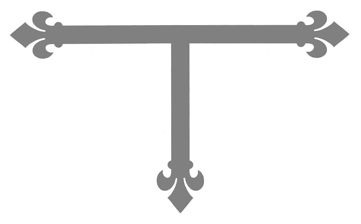 Placa frontal Dunmow Crest Fleur De Lis Iron T