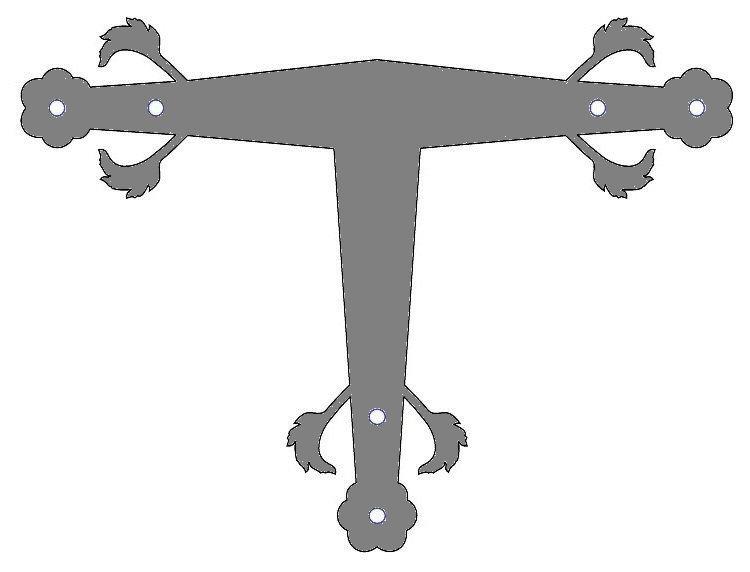 German Castle Iron T Face Plate